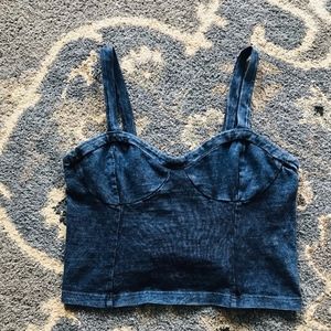 H&M Divided Demin Crop Top